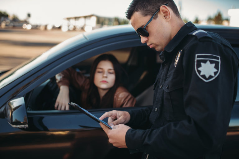 pulled over for speeding