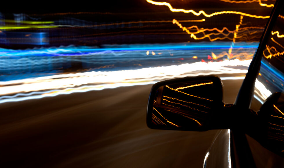 speeding car